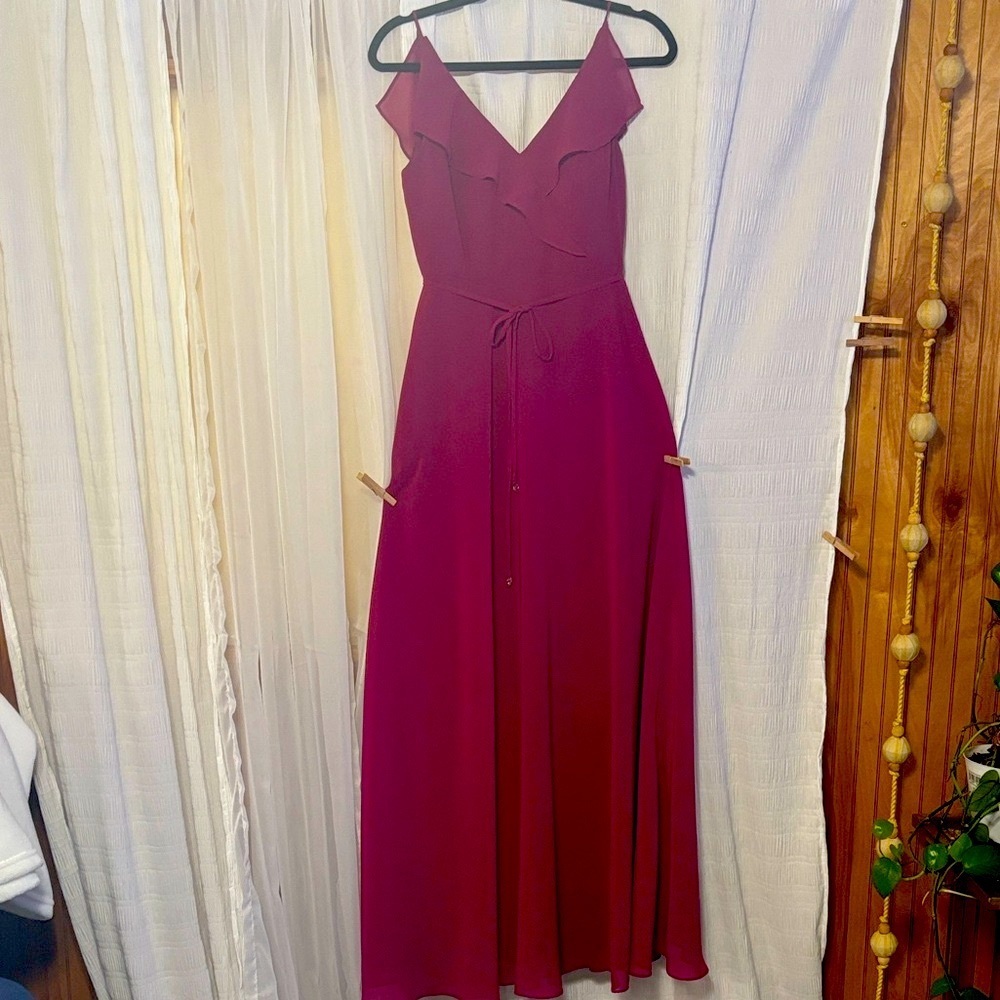 Jenny Yoo Elegant Red Maxi Dress - Picture 11 of 11